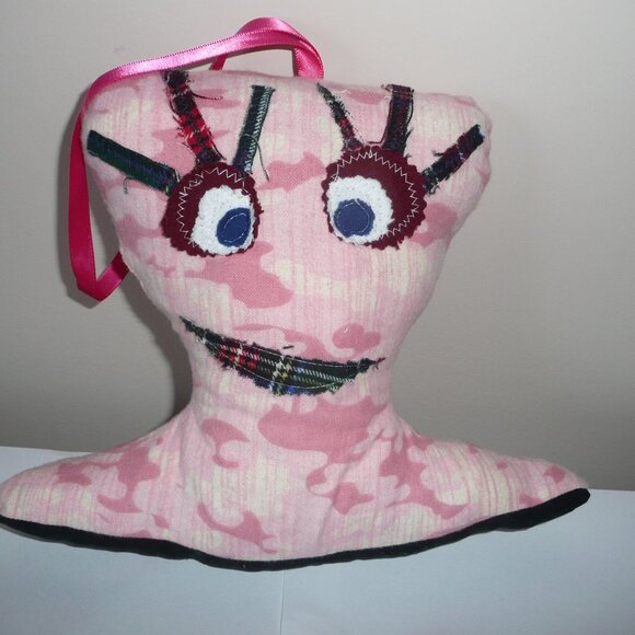 Handmade Halloween Small Soft Pillow With Face & Handle - Picture 1 of 2